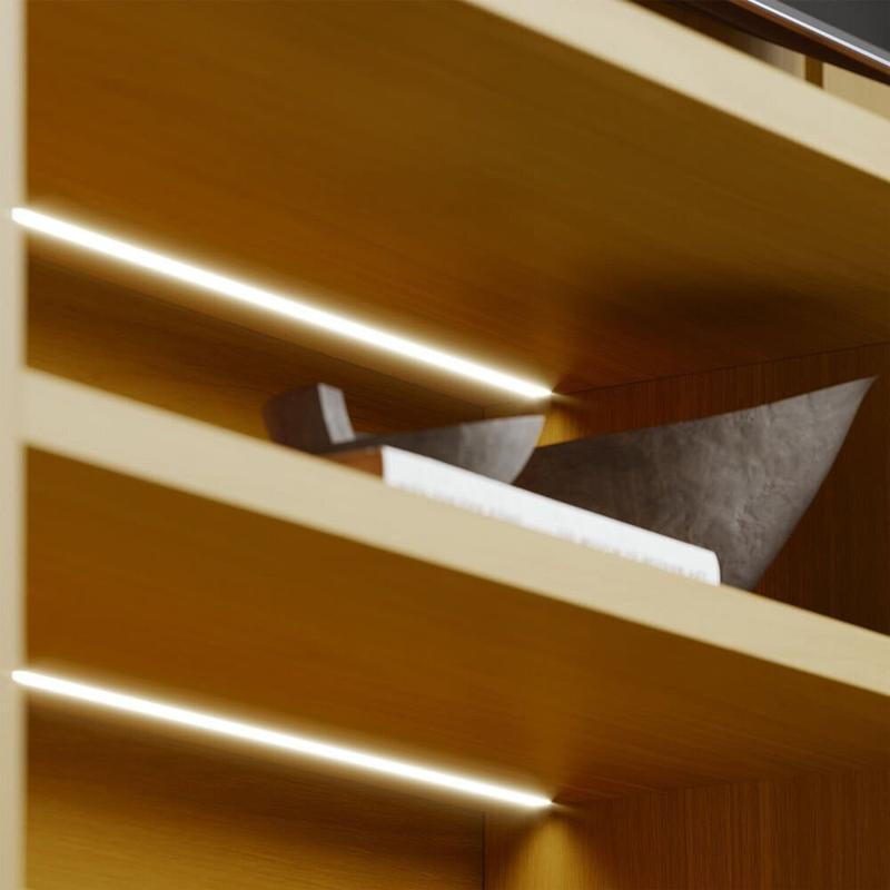 Rack para TV até 85 Polegadas com LED MDF 240cm 4 Portas Puxadores
